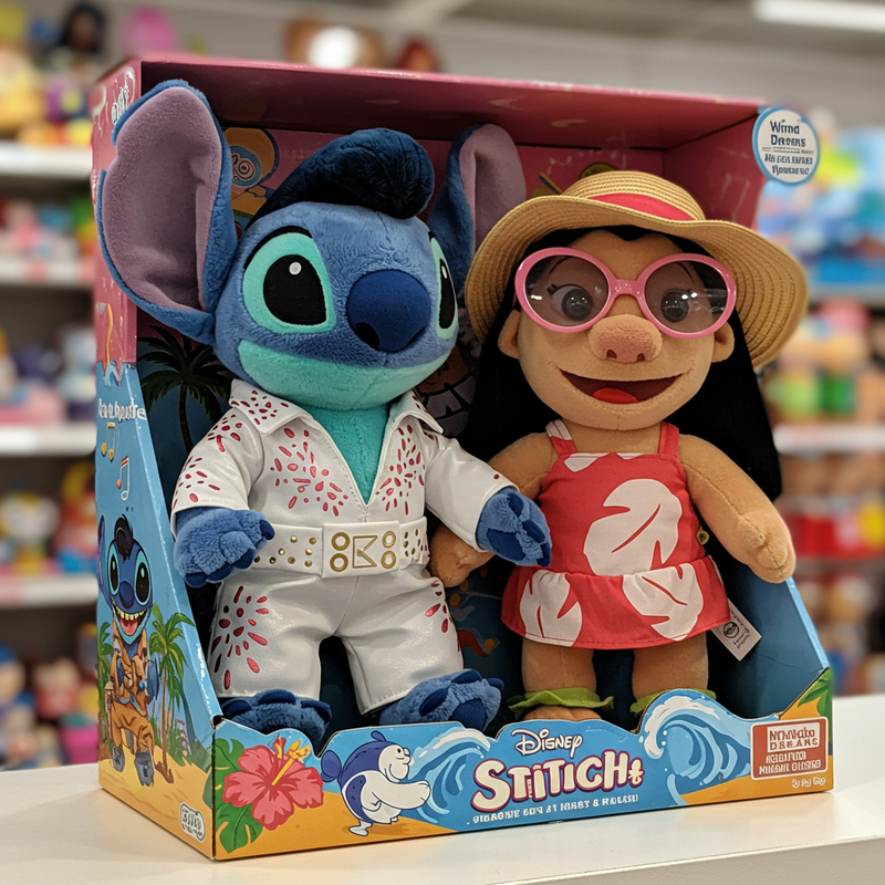 Pelúcia Lillo e Stitch Tamanho Médio - Oficial Disney